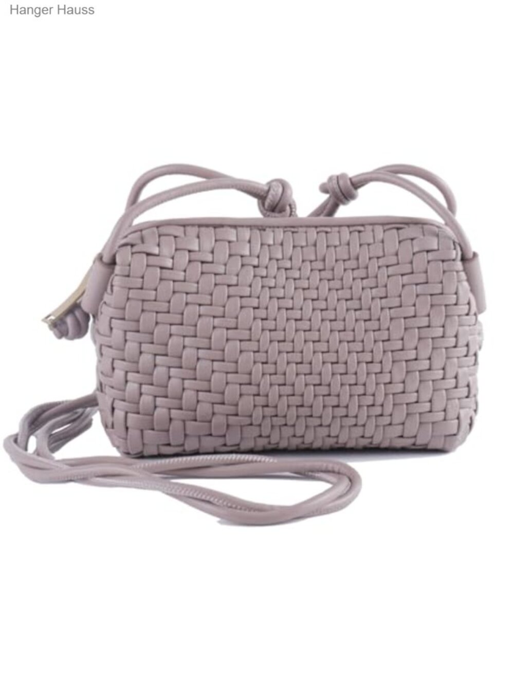 Handwoven Crossbody Bag Vegan Leather Small